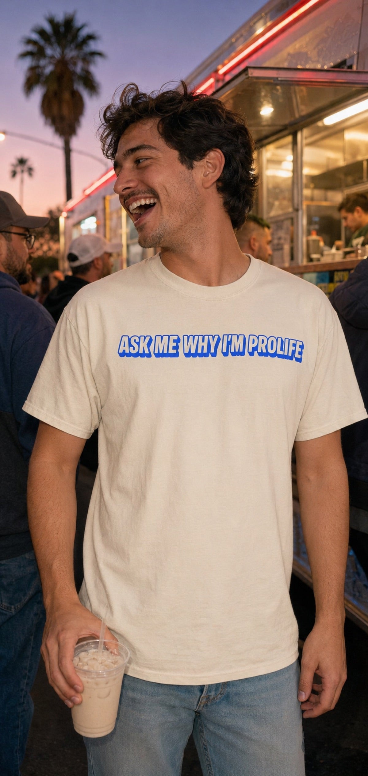 Ask Me Why T-shirt lifestyle photo