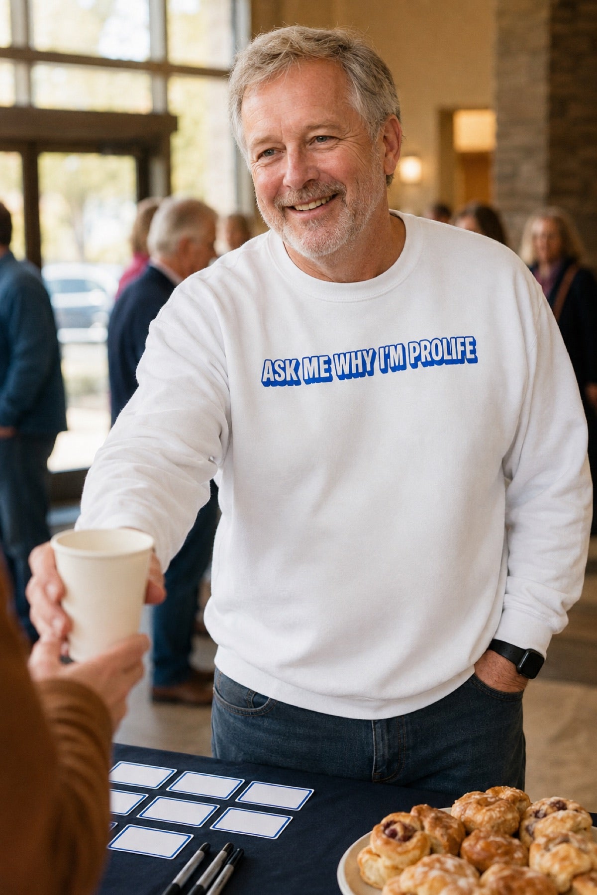 Ask Me Why Sweatshirt lifestyle photo